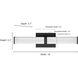 Tron LED 18 inch Brushed Nickel Vanity Light Bar Wall Light